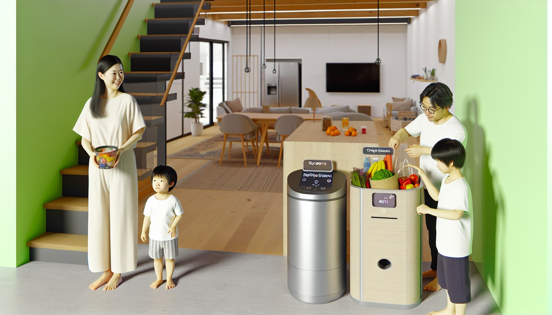 ミニマルなキッチンでゼロウェイストを実践する日本の家族